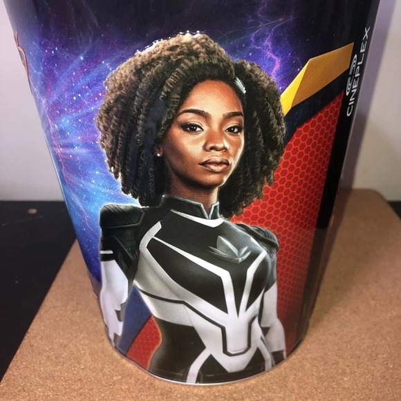 Marvel Studios The Marvels Movie Popcorn Tin 8x7.5” New Never Used - Picture 6 of 9